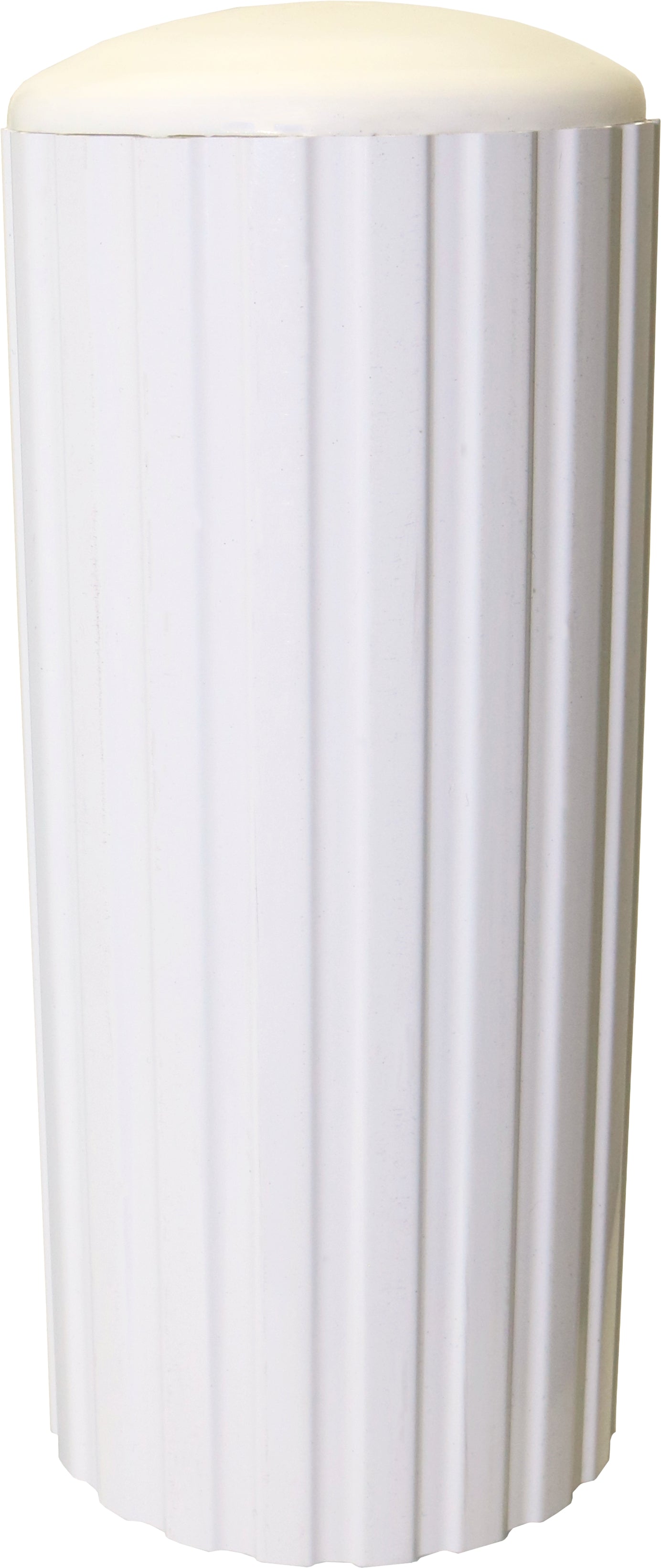 POLE076X4.0WH, 76MMx4M AL FL POLE WHITE - C/W CAP